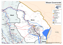 road map of the missan governorate